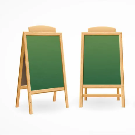Özel reklam kara tahta ahşap çerçeve çift taraflı ücretsiz ayakta tahta yeşil kara tahta