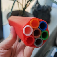 Gaine de protection en PEHD à âme en silicone, codée par couleur, 7 voies, pour fibre optique soufflée FTTH, conduit souterrain de télécommunications