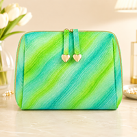 Sac de maquillage et de cosmétiques Saloveybags en PU résistant à l'eau, grand format, couleur unie de luxe, fabriqué en Guangdong