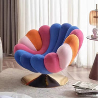 Fauteuil pivotant individuel de luxe nordique pour salon, chambre, balcon – Fauteuil paresseux tendance pour la maison