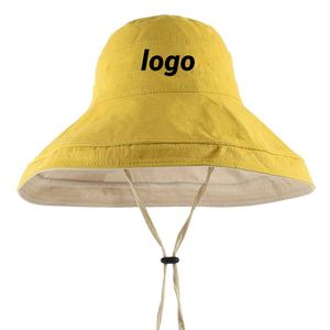 Chapeau de soleil pliable coréen à large bord, double face, assorti aux couleurs, promotion printemps-automne, avec logo personnalisé, protection solaire - Product Image 1