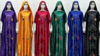 Kaftan africain Kanga pour femmes musulmanes, robe traditionnelle en polyester, maxi décontractée moderne à motifs floraux, Abaya BOUBOU avec diamants