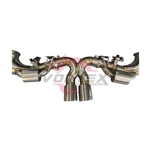 Vortex Mirror Polished Stainless Steel Valved Catback <b>Exhaust</b> For Porsche 911 992 GT3 4.0L High Rev N/A Track Racing Muffler - Product Image 6