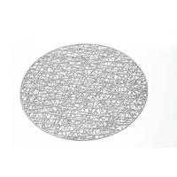 Napperons de table ronds en PVC vinyle métallisé matelassé, style zen asiatique, écologiques, de luxe, sur mesure, de qualité supérieure, diamètre 38 cm