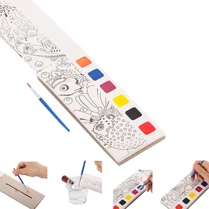 Kids Graffiti Picture Book Watercolor Draw Books with Brush Solid