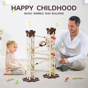 Canicas musicales para niños con pilares musicales, juego de carreras de laberinto de mármol, juguetes de bloques de construcción, juguete creativo STEM - Product Image 4