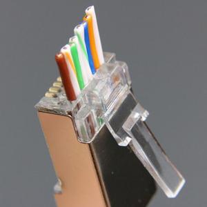 Cable de Seguridad HIK Gigabit Cat6 Blindado y Duradero con Conector de Cabeza de Cristal 8P8C Tipo Pasante Cat5e RJ45 - Product Image 3
