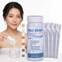 Testeur de qualité de l'eau 6 en 1 pour piscine et spa, papier de test pour l'entretien des piscines et spas