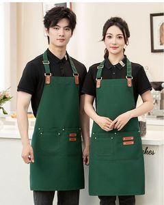 Tabliers en coton personnalisables avec logo sur mesure pour restaurants, salons de beauté, cafés et salons de manucure - Product Image 6