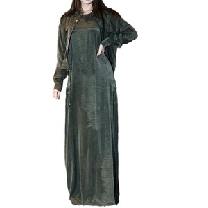 Otoño nueva moda terciopelo alto color sólido vestido traje <span class=keywords><strong>Mujer</strong></span> - Product Image 5