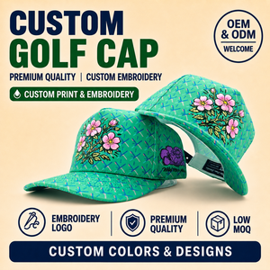 Cappellino da Golf a 5 Pannelli Impermeabile di Precisione, Logo Ricamato Personalizzato, Basso MOQ, OEM, Protezione per Tutte le Condizioni Meteo, Leggero e Performante - Product Image 1