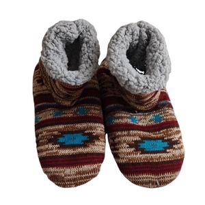 Man <strong>Men</strong> <strong>Men's</strong> Winter Warm Fair Isle Nordic Knitted Indoor Home Anti-slip <strong>Slippers</strong> <strong>Boots</strong> With Fluffy Cozy Sherpa Lining - Product Image 1