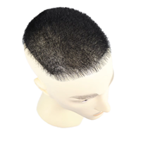 Prothèse capillaire Buzz Cut pour hommes, 100% cheveux humains Remy, base en PU ultra-fine de 0,04 mm, système de remplacement capillaire à cheveux courts pour hommes chauves