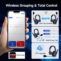 SYNCO Xtalk Master XM8 2.4GHz Kablosuz Akıllı Mikrofon Çift Yönlü İletişim Kulaklıkları Master-Free Bağlantı 500m 45ms Düşük Gecikmeli