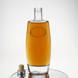 Botella de cristal personalizada de alta calidad, botella de licor de lujo para Whisky, <span class=keywords><strong>Bourbon</strong></span>, <span class=keywords><strong>Gin</strong></span>, 100ml, 200ml, 500ml, 750ml - Product Image 2