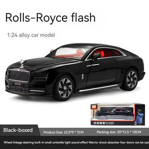 Modelo de Coche de Metal Fundido a Presión a Escala 1:24, Rolls Dawn con Sonido y Luz, Mecanismo de Retroceso, Adorno Decorativo con Puertas que se Abren - Product Image 4