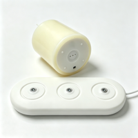 Bougie LED à induction rechargeable par USB, effet flamme 3D vacillante, lumière chaude, pour décoration de maison et Ramadan