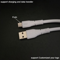 Câbles d'alimentation USB multifonctions à 8 broches en caoutchouc de silicone liquide souple de longueur personnalisée en usine OEM