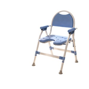 Chaise de douche avec hauteur réglable, capacité de 350 lb, corps en alliage d'aluminium, équipement de sécurité pour la salle de bain - Product Image 1