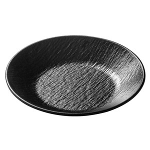Plato Hondo de Melamina Negra con Textura de Roca, Estilo Occidental, para Uso en Hoteles y Restaurantes - Product Image 5