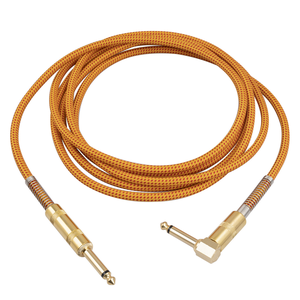 <span class=keywords><strong>Cable</strong></span> de <span class=keywords><strong>Guitarra</strong></span> Profesional de 1/4 de Pulgada, 22AWG, Doble Blindaje, con Conector Recto <span class=keywords><strong>a</strong></span> en Ángulo Recto, <span class=keywords><strong>para</strong></span> <span class=keywords><strong>Guitarra</strong></span> Eléctrica y Bajo - Product Image 1