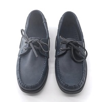 Espadrilles mocassins rétro pour hommes en cuir de vache naturel huilé, dessus souple, à deux œillets, lacées, faites à la main, multicolores