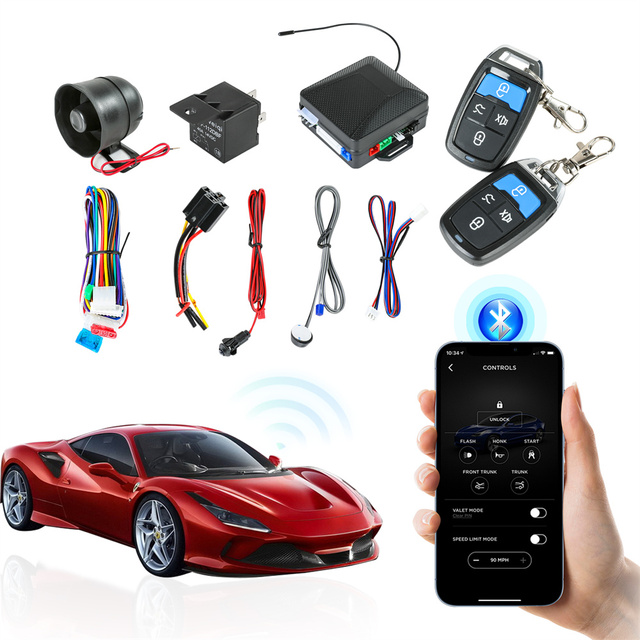G4 - Dc 12V 3 Anti-Carjacking Modes Control Distance 60-80M Turbo Timer Output Car Alarm System