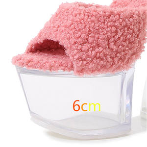 Tissu en daim Transparent Imperméable Ultra Talon Haut Talon Aiguille Léger Été Femmes Plateforme Sandales À Talons Hauts - Product Image 3