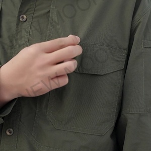 Chemise de pêche personnalisée à séchage rapide, manches longues, multi-poches, pour l'extérieur, avec doublure, coupe ample, grande taille, respirante - Product Image 5