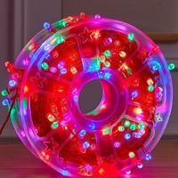Guirlande lumineuse LED multicolores Merry Tree 80 LED 10 m, fonction clignotante, écologique, forme hexagonale, intérieur/extérieur, pour le Ramadan