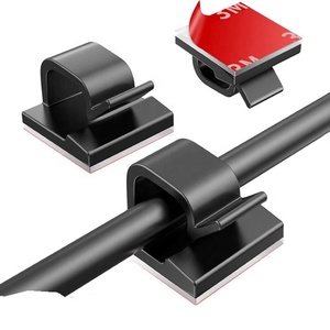 <strong>Plastic</strong> Mini Portable Car <strong>Table</strong> Cable Management Holder Cable Clip With Adhesive Sticker - Product Image 2