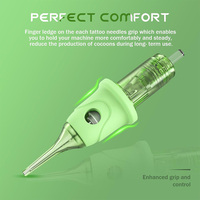 Aiguilles de cartouche Omni V2 PMU & SMP avec poignée à rebord pour les doigts, membrane de sécurité, cartouches de tatouage professionnelles pour maquillage permanent