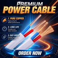 Câble plat OEM à âme en cuivre toronné, isolé en PVC, souple ou rigide, 1,5 mm² et 2,5 mm², avec conducteur neutre