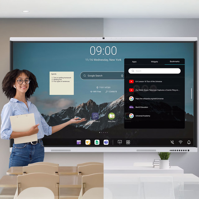 75-Inch 4K Smart Monitor Board Touch Screen Interactive Whiteboard for Educational Conference Teaching Flat Panel Interactive