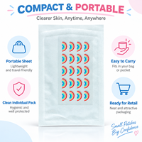Patchs Hydrocolloïdes Anti-Boutons Arc-en-Ciel Colorés en Demi-Cercle, Pack de 20 Pièces, Forme Personnalisée, Emballage avec Logo, Vente en Gros Directe Usine OEM ODM