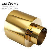 Knalpot Stainless Steel Dinding Ganda Diameter 76mm Inlet 127mm Outlet Miring 152mm Panjang Total  Warna Dapat Disesuaikan