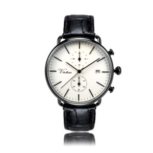 Montre-Bracelet à <span class=keywords><strong>Quartz</strong></span> pour Homme Virtue 2025 avec Logo Personnalisé Style Chronographe Bracelet en Cuir Véritable Cadran en Cristal Étanche Faible MOQ - Product Image 1