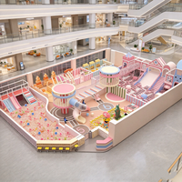 Aire de jeux intérieure pour enfants, château gonflable, parc de jeux commercial personnalisé pour enfants avec toboggan pour centre commercial