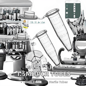 Tubo de Microcentrífuga Estéril Transparente de 1.5 ml, Material PP, Suministros de Laboratorio para Pruebas PCR con Escala - Product Image 2