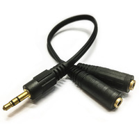 Cable Adaptador Divisor en Y Senye de 3.5mm Estéreo Macho a 2 Hembra para Auriculares y Micrófono con Cubierta de PVC para Uso en Computadora, Disponible en Stock