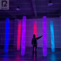 Colonne lumineuse LED gonflable interactive à changement de couleur pour exposition artistique/activation en centre commercial/festival de musique/club/vente