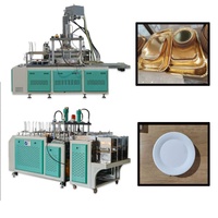 Machine automatique à grande vitesse pour la fabrication d'assiettes en papier, avec des couleurs or, argent, blanc et des formes personnalisées carrées, rondes, triangulaires