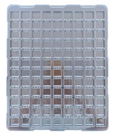 Plateau antistatique en PET transparent enduit de 0,6 mm, fabrication sur mesure, insertion de logo, plateau de précision pour composants électroniques grand public