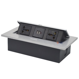 Enchufe de corriente eléctrico para mesa de meeing, montaje en mesa, empotrado personalizado - Product Image 1