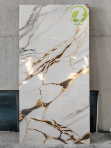 Pannello Murale in PVC <span class=keywords><strong>3D</strong></span> Effetto Marmo, <span class=keywords><strong>Design</strong></span> Moderno, Impermeabile e Ignifugo, Materiale Plastico-Legno per Soggiorno, Camera da Letto e Corridoio - Product Image 2