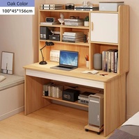 Table d'étude moderne au design simple étagère intégrée bureau d'ordinateur pour chambre à coucher ou bureau à domicile