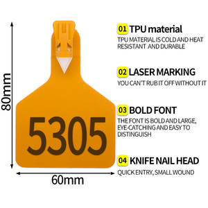 Qr TPU動物耳タグ付き家畜用HED-ET118カスタムイヤリング - Product Image 2