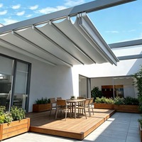 Pergola pliante en alliage personnalisée anti-rouille avec structure métallique, abri durable pour cours extérieures, garages et toits