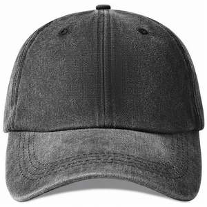 Gorra de béisbol bordada 'Grandfather's Bow' de mezclilla lavada retro, estilo casual hip-hop, con visera curva de terciopelo ajustable, común - Product Image 1