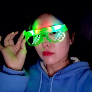แว่นตาโมเสคสร้างสรรค์ แว่นตา LED สำหรับปาร์ตี้ฮาโลวีน ของเล่นเรืองแสง แว่นตาเรืองแสง อุปกรณ์งานเทศกาล ชุดแต่งกาย - Product Image 4